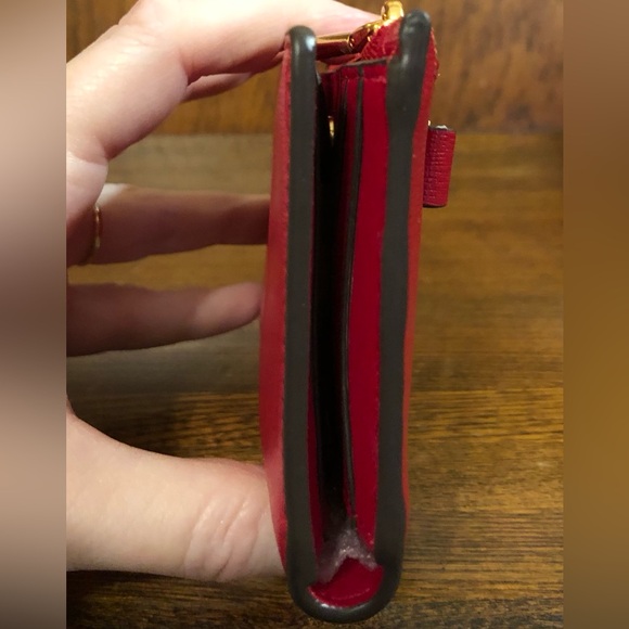 NWT-Kate Spade-Morgan-Bow🎀Embellished Sm Bifold Wallet-Perfect Cherry/Red-$118 - Picture 6 of 16